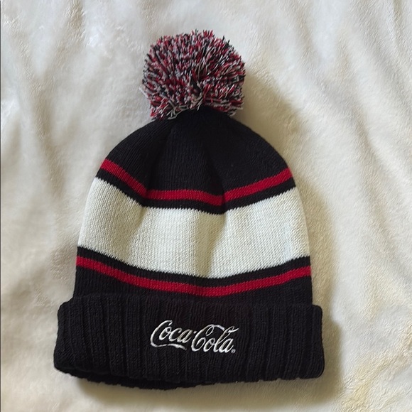 Coca Cola Other - Coca-Cola NWOT Knit Beanie with Red and White Stripes